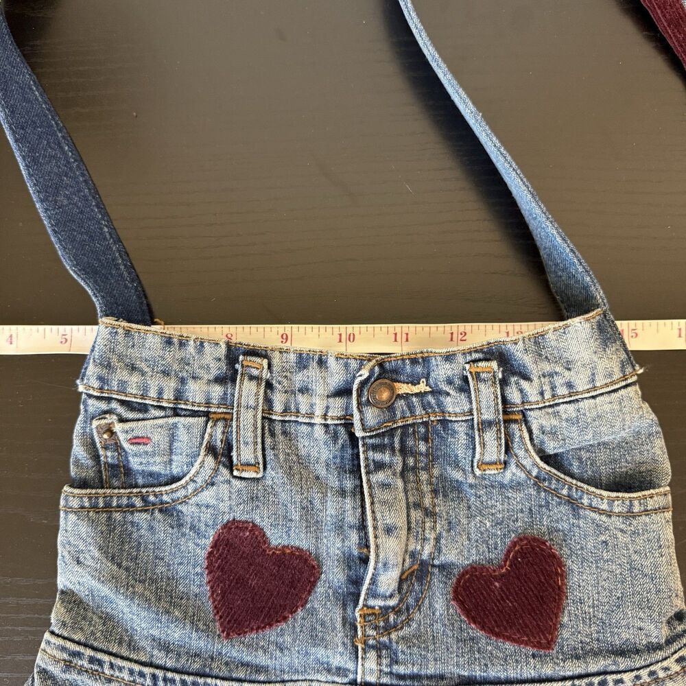 Handmade Levi’s Denim Jean Upcylced Unlined Crossbody Bag Patchwork Y2K 90’s Art - Picture 15 of 16